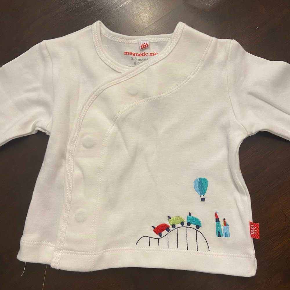 Magnetic Me White Top with Multi-Color Printed Pants - Picture 3 of 5